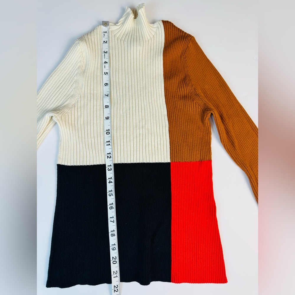 Banana Republic Women's Medium  HARBISON Color-Block Ribbed Sweater #755350 Euc - Picture 6 of 9